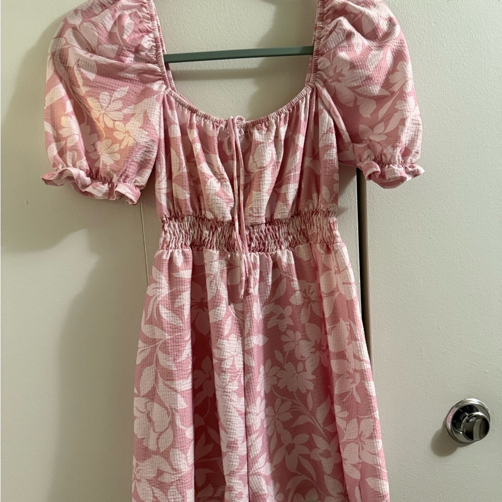 Pink Floral Kids Dress